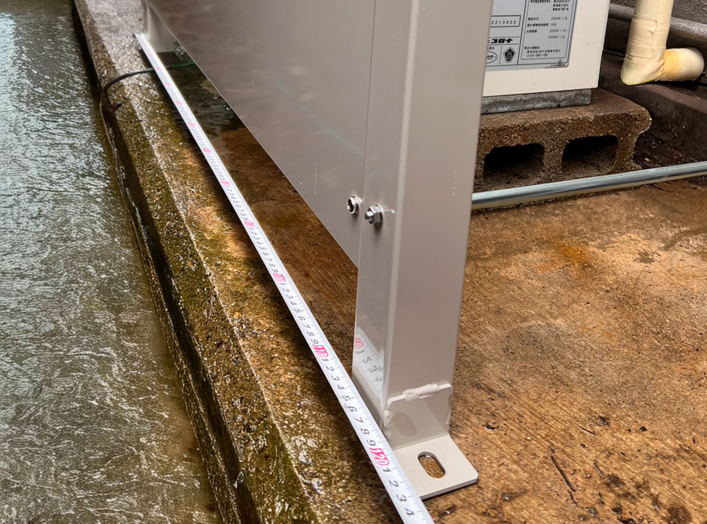 ボイラー（給湯器）雪囲い　必要寸法（実寸）