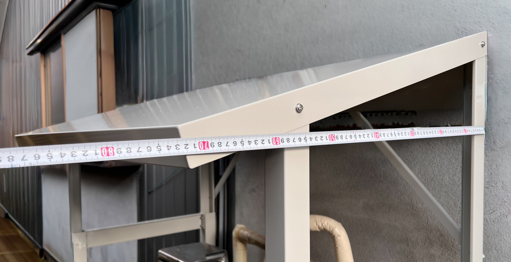 ボイラー（給湯器）雪囲い　屋根奥行