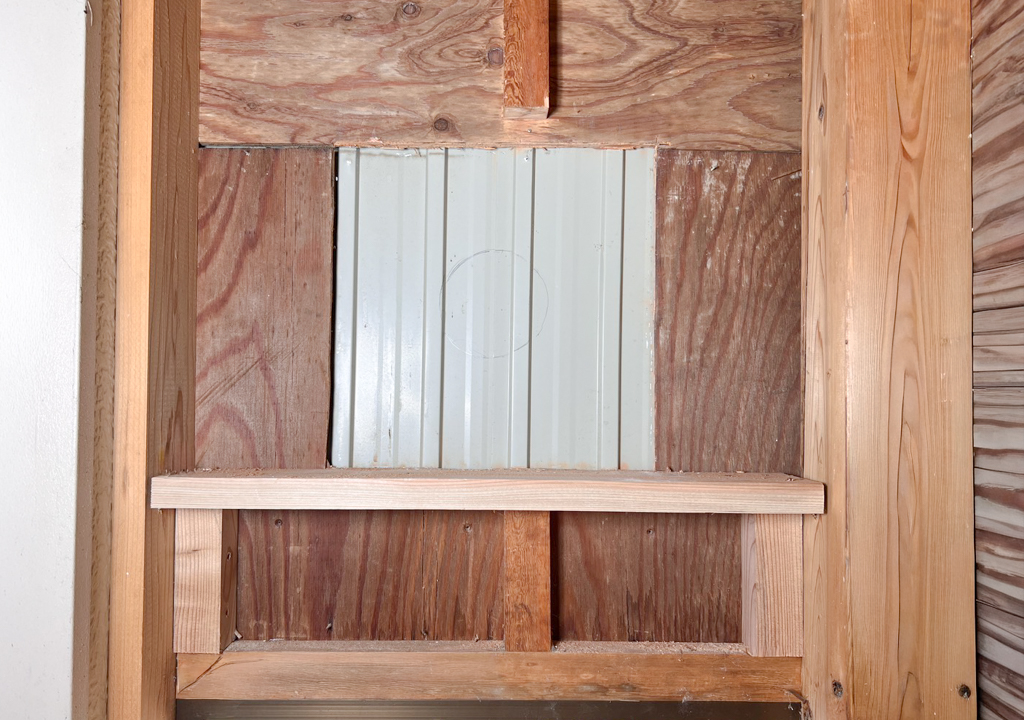 メガネ石　開口部切断完了