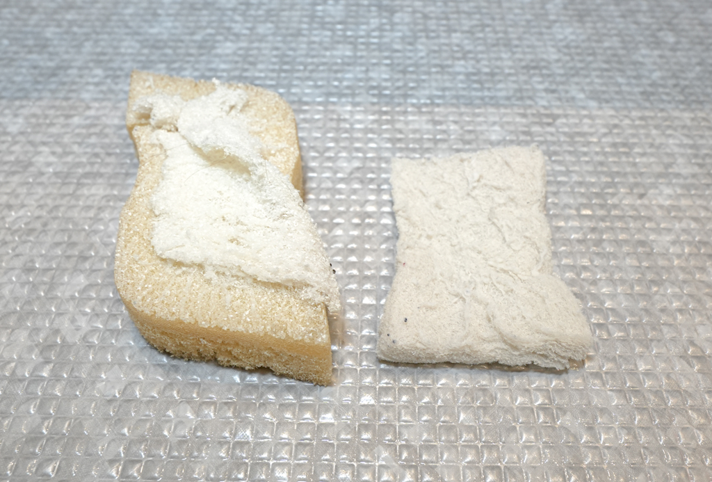 一般邸スポンジと白パッド比較